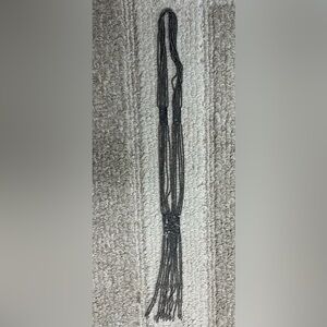 Handmade charcoal Beaded Multi-Strand Necklace